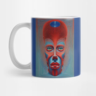 Aura of Cognition: Abstract Portraits in Technicolor Brilliance Mug